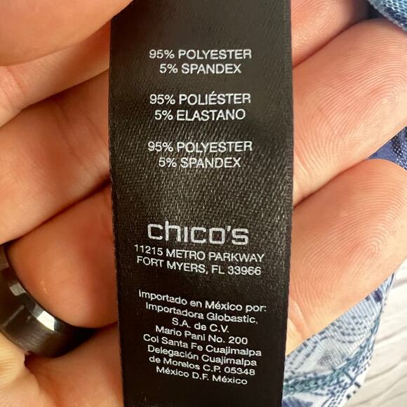 Chico's Womens XL Travelers Boho Coastal Resortwear Artsy Geometric Duster Vest - Picture 8 of 11